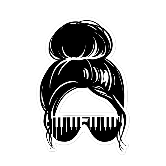 Piano Chick Piano Ladies Sticker