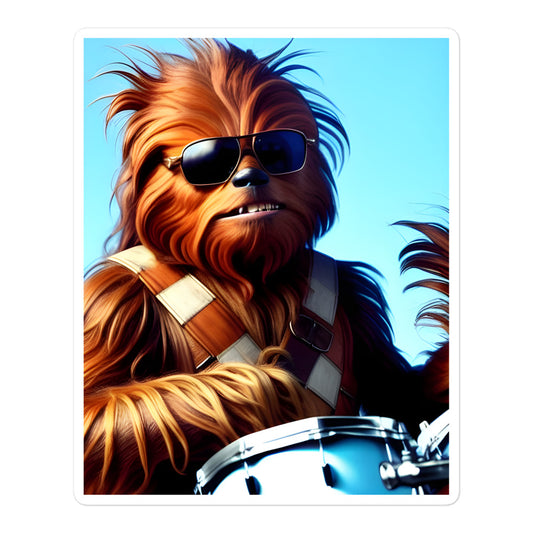 Chewbacca Drummer Star Wars Sticker
